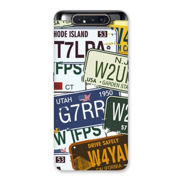 Vintage License Plates Back Case for Galaxy A80