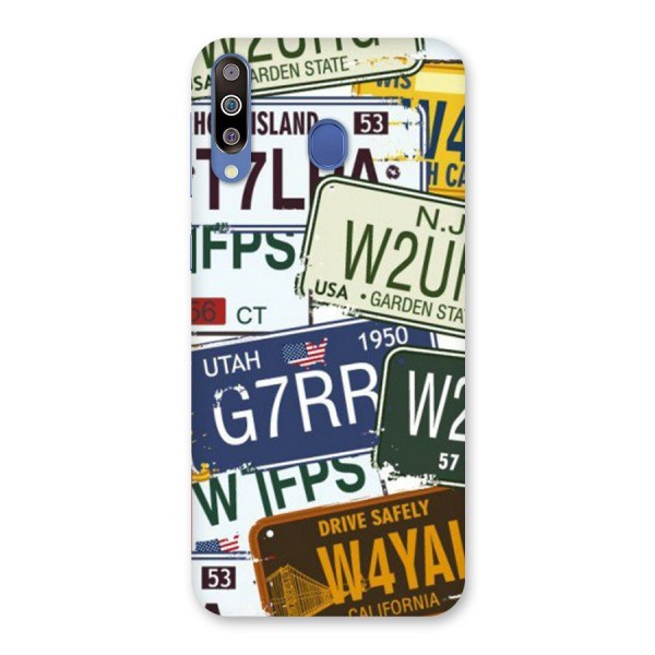 Vintage License Plates Back Case for Galaxy M30