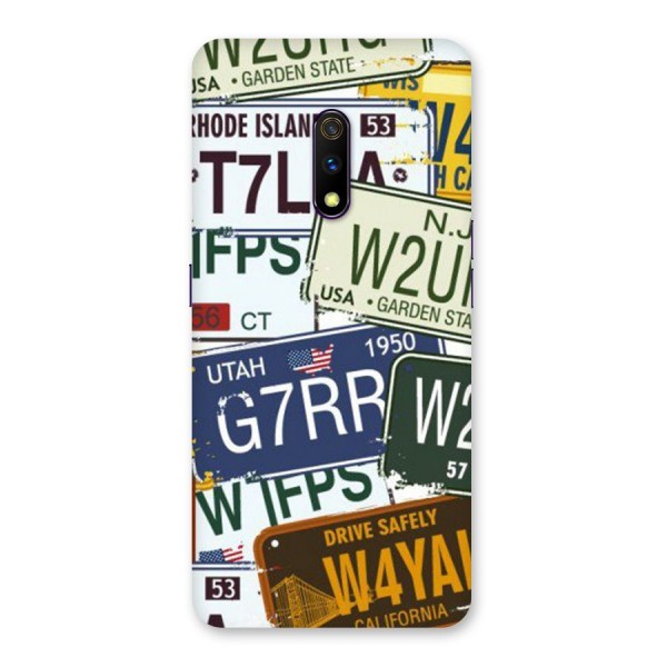 Vintage License Plates Back Case for Realme X