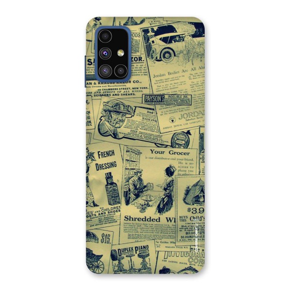 Vintage Newspaper Cutouts Back Case for Galaxy M51