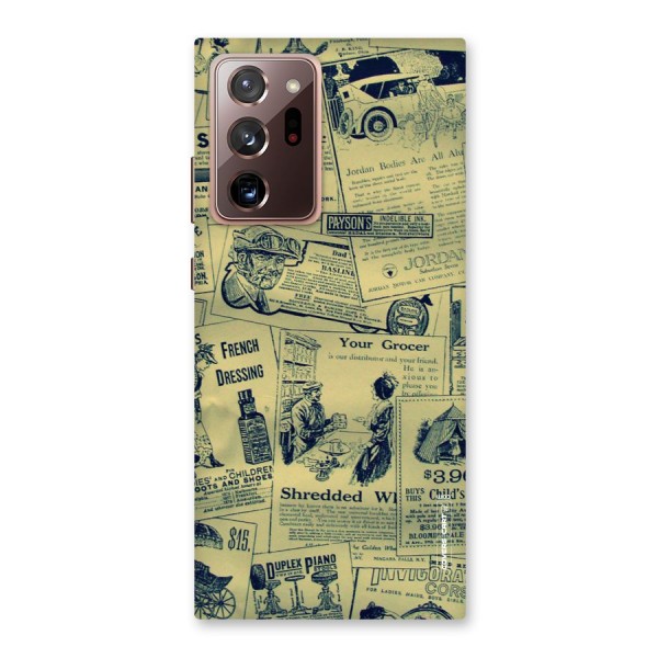 Vintage Newspaper Cutouts Back Case for Galaxy Note 20 Ultra
