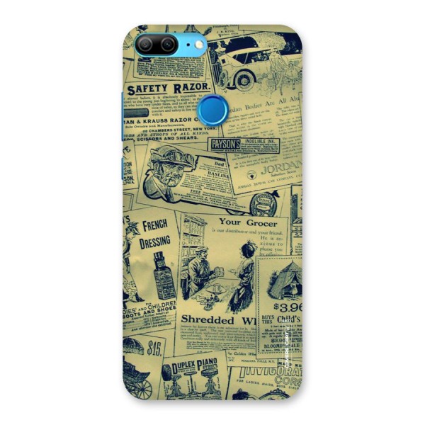 Vintage Newspaper Cutouts Back Case for Honor 9 Lite