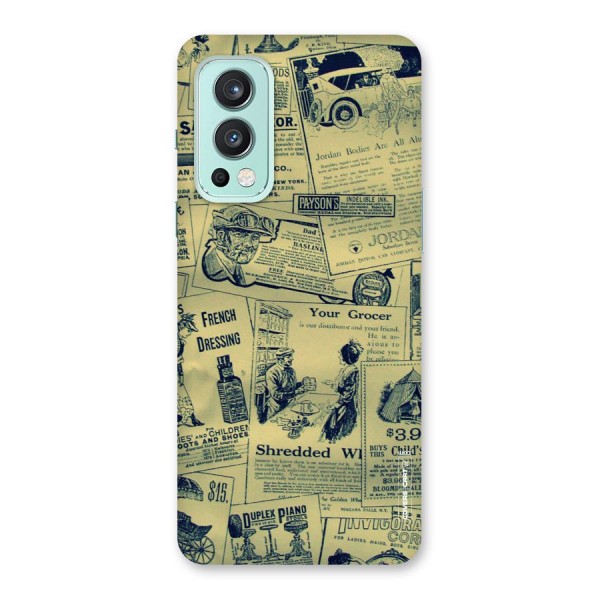 Vintage Newspaper Cutouts Back Case for OnePlus Nord 2 5G
