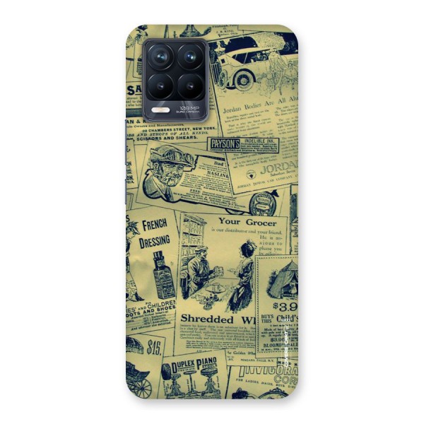 Vintage Newspaper Cutouts Back Case for Realme 8 Pro