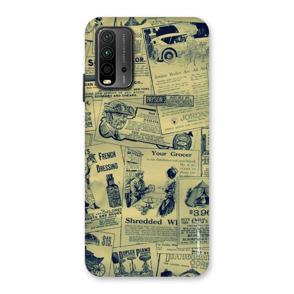 Vintage Newspaper Cutouts Back Case for Redmi 9 Power