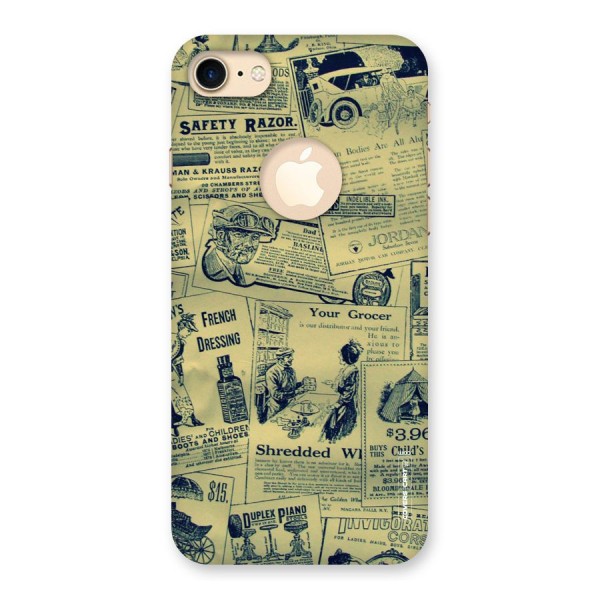 Vintage Newspaper Cutouts Back Case for iPhone 7 Logo Cut