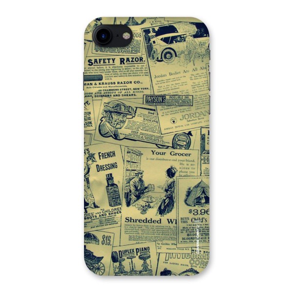 Vintage Newspaper Cutouts Back Case for iPhone SE 2020