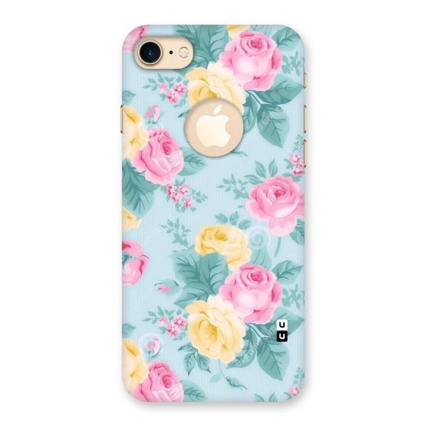Vintage Pastels Back Case for iPhone 7 Logo Cut