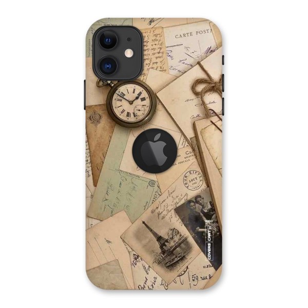 Vintage Postcards Back Case for iPhone 11 Logo Cut