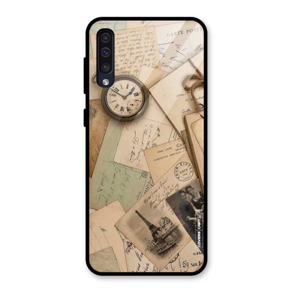 Vintage Postcards Glass Back Case for Galaxy A50