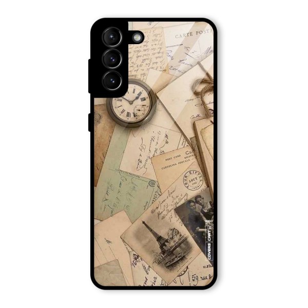 Vintage Postcards Glass Back Case for Galaxy S21 Plus
