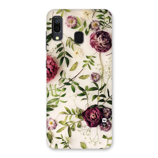 Vintage Rust Floral Back Case for Galaxy A20