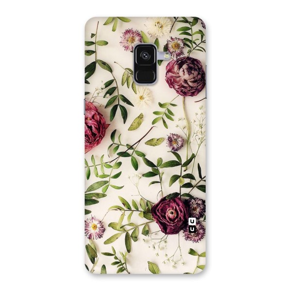 Vintage Rust Floral Back Case for Galaxy A8 Plus