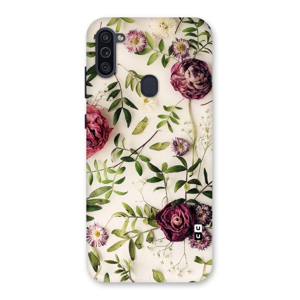 Vintage Rust Floral Back Case for Galaxy M11