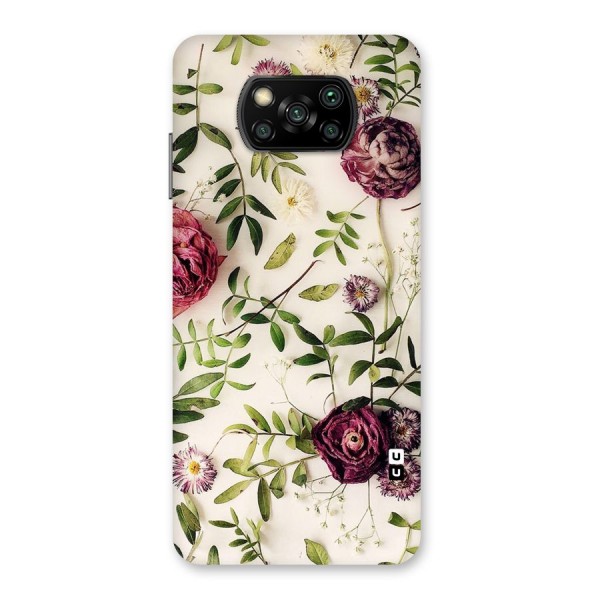 Vintage Rust Floral Back Case for Poco X3