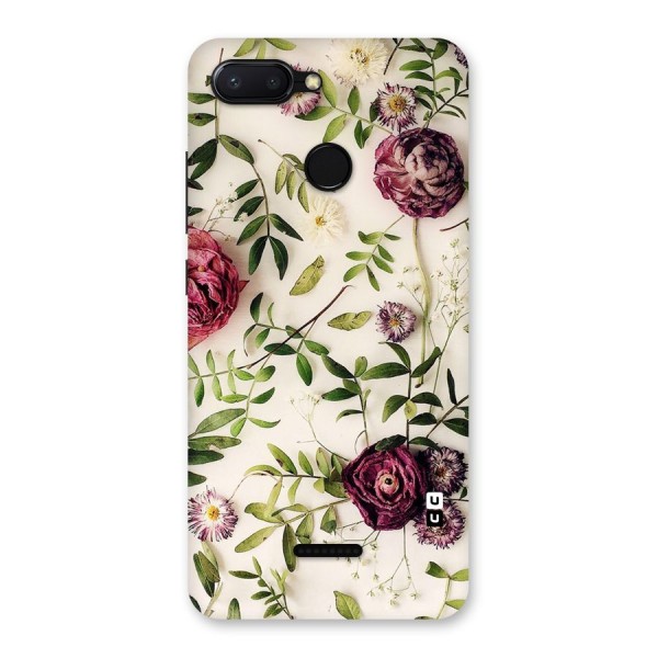 Vintage Rust Floral Back Case for Redmi 6