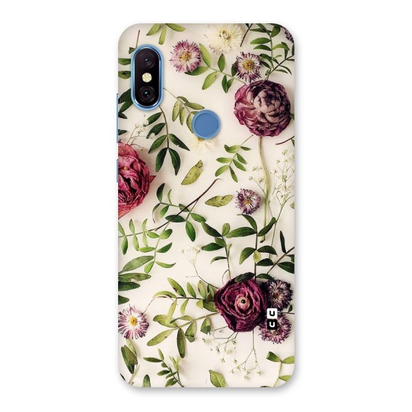 Vintage Rust Floral Back Case for Redmi Note 6 Pro