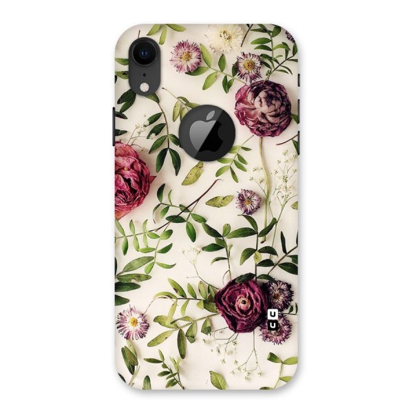Vintage Rust Floral Back Case for iPhone XR Logo Cut