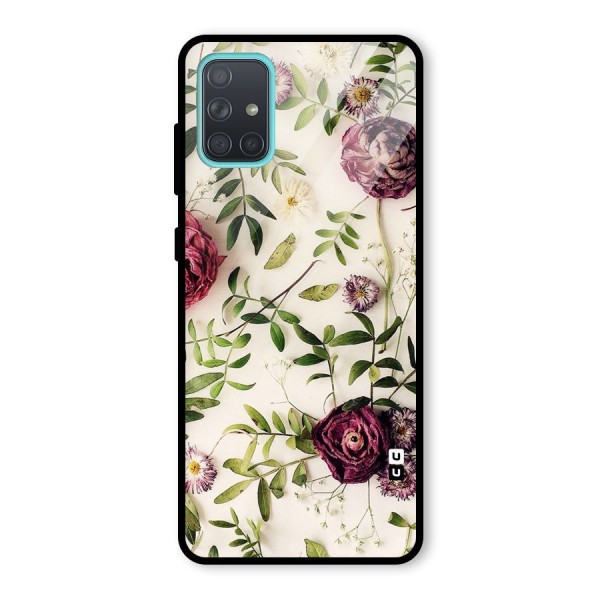 Vintage Rust Floral Glass Back Case for Galaxy A71