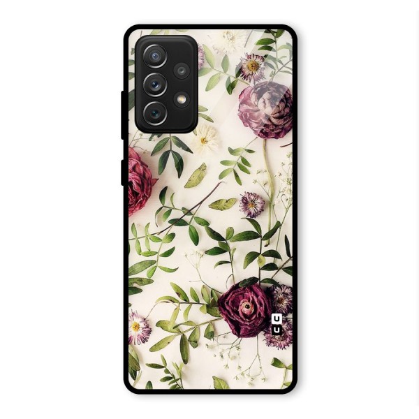 Vintage Rust Floral Glass Back Case for Galaxy A72