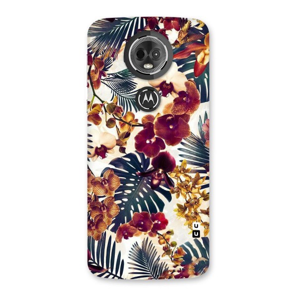 Vintage Rustic Flowers Back Case for Moto E5 Plus