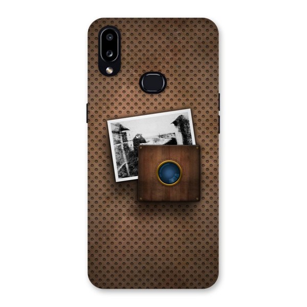 Vintage Wood Camera Back Case for Galaxy A10s