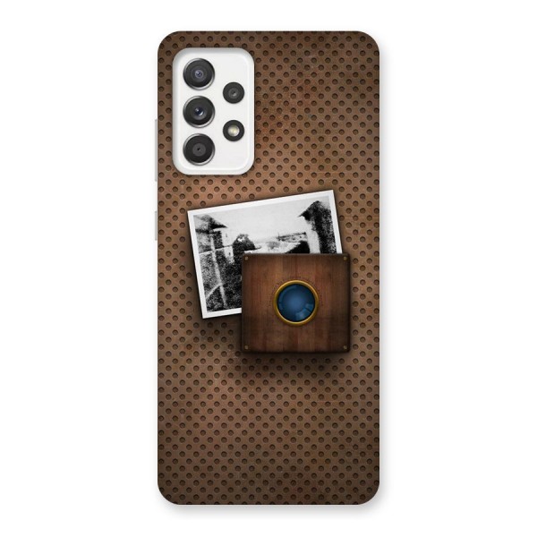 Vintage Wood Camera Back Case for Galaxy A52