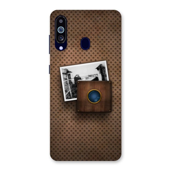Vintage Wood Camera Back Case for Galaxy A60