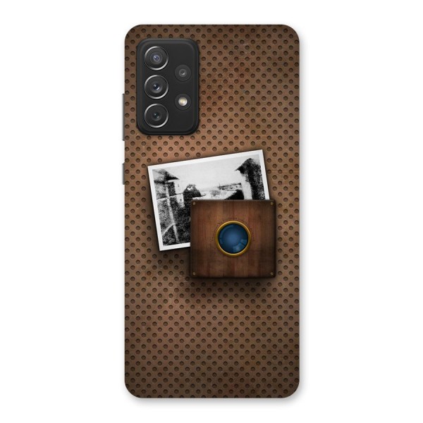 Vintage Wood Camera Back Case for Galaxy A72