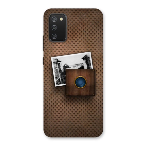 Vintage Wood Camera Back Case for Galaxy F02s