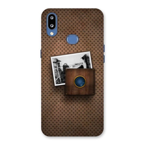 Vintage Wood Camera Back Case for Galaxy M01s