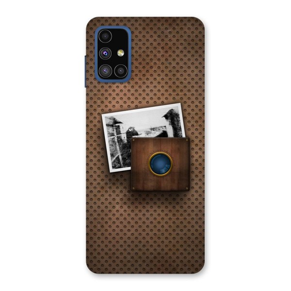 Vintage Wood Camera Back Case for Galaxy M51