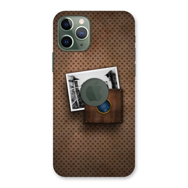 Vintage Wood Camera Back Case for iPhone 11 Pro Logo  Cut