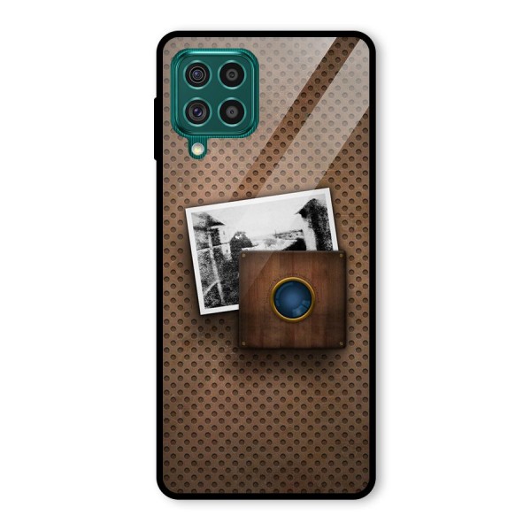 Vintage Wood Camera Glass Back Case for Galaxy F62