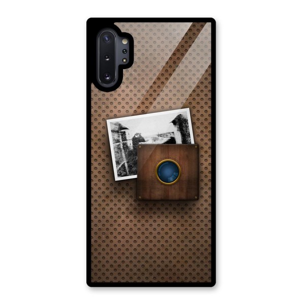 Vintage Wood Camera Glass Back Case for Galaxy Note 10 Plus