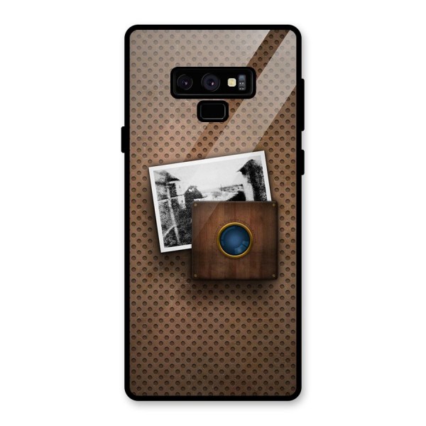 Vintage Wood Camera Glass Back Case for Galaxy Note 9