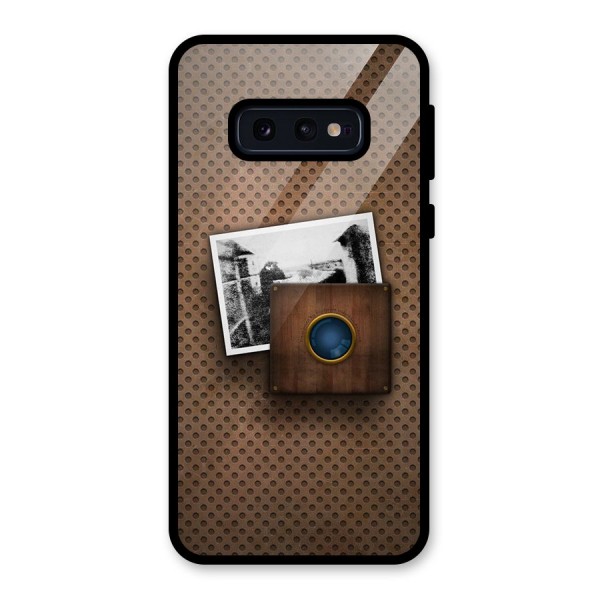 Vintage Wood Camera Glass Back Case for Galaxy S10e