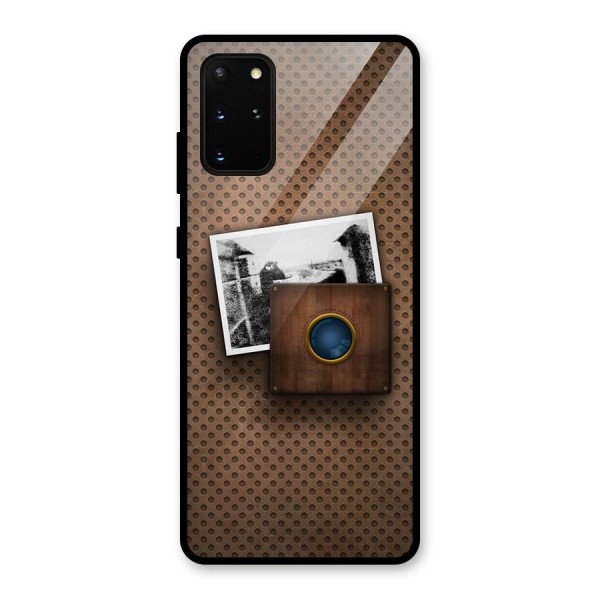Vintage Wood Camera Glass Back Case for Galaxy S20 Plus