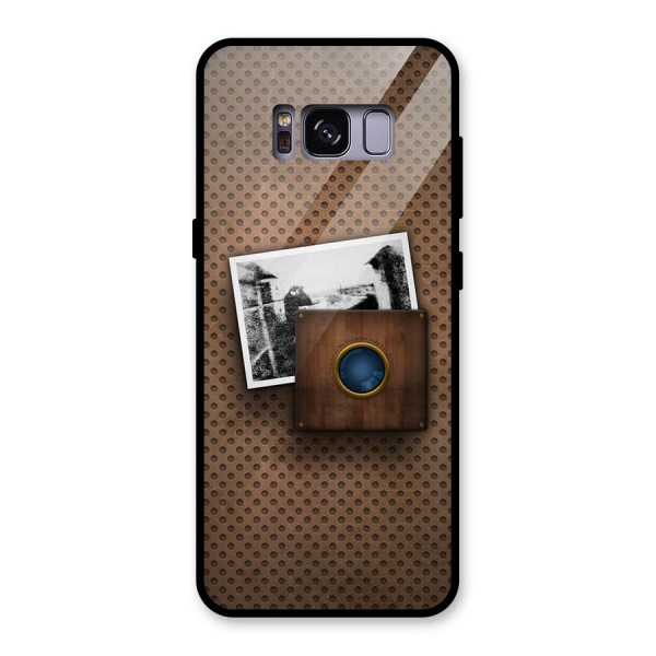 Vintage Wood Camera Glass Back Case for Galaxy S8