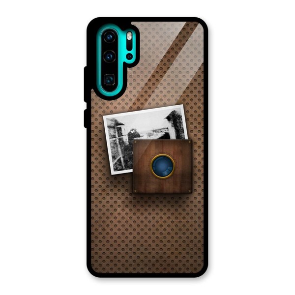Vintage Wood Camera Glass Back Case for Huawei P30 Pro