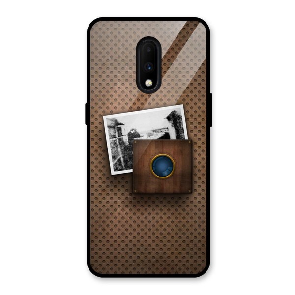 Vintage Wood Camera Glass Back Case for OnePlus 7