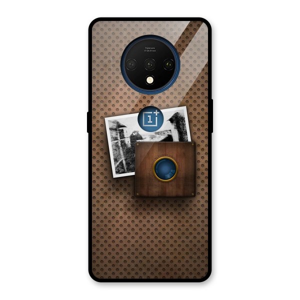 Vintage Wood Camera Glass Back Case for OnePlus 7T