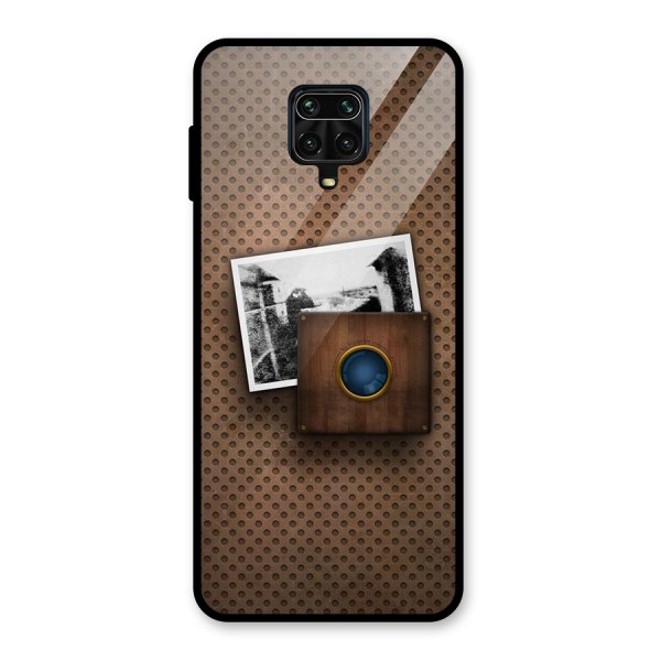 Vintage Wood Camera Glass Back Case for Redmi Note 9 Pro Max