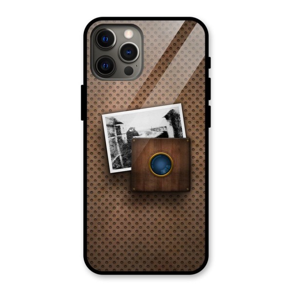 Vintage Wood Camera Glass Back Case for iPhone 12 Pro Max