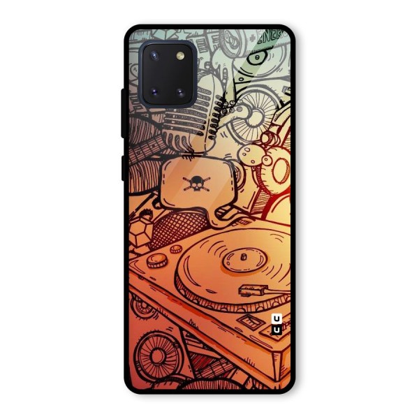 Vinyl Design Glass Back Case for Galaxy Note 10 Lite