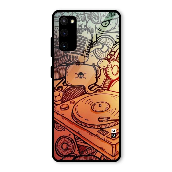 Vinyl Design Glass Back Case for Galaxy S20 FE