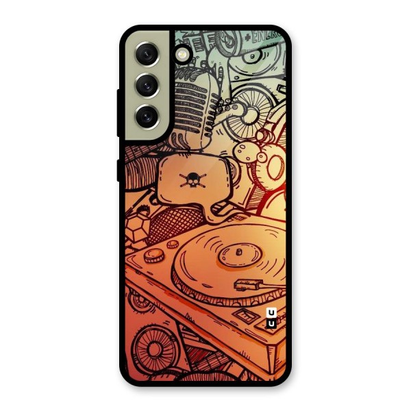Vinyl Design Glass Back Case for Galaxy S21 FE 5G