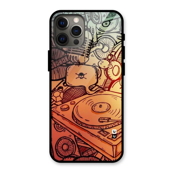 Vinyl Design Glass Back Case for iPhone 12 Pro Max