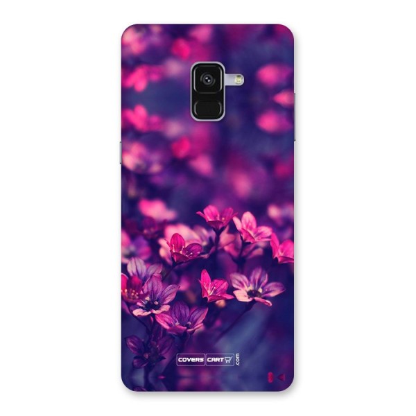 Violet Floral Back Case for Galaxy A8 Plus