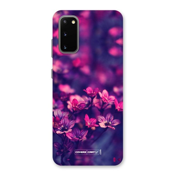 Violet Floral Back Case for Galaxy S20
